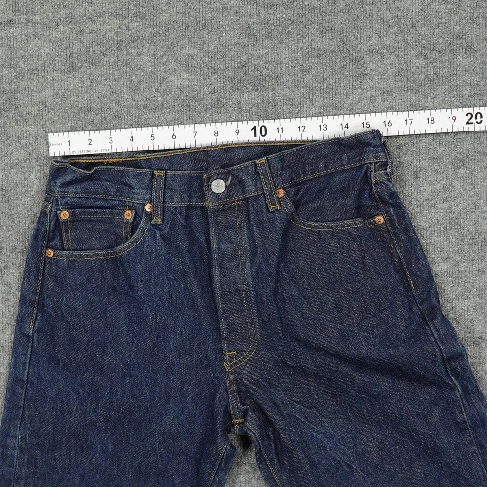 Levis 501 Mens Jeans‎ 33x30 (Tag 34x36) Blue Original Straight Button Fly